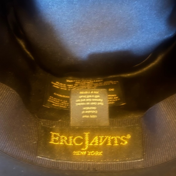 NWT Eric Javits MS COOL WOOL FELT FEDORA HAT SKU: 13335BLACK - Picture 11 of 11
